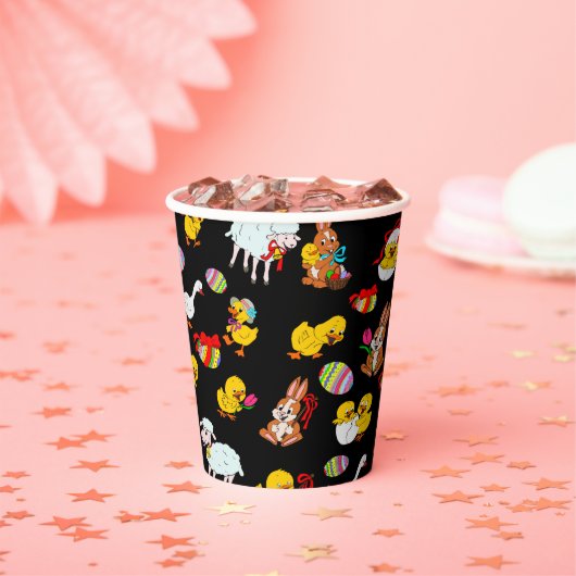 Patroon Pasen Party Papieren Bekers (Insitu)