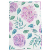 Patroon Pastel Roze & Purple Flowers Medium Cadeauzakje (Achterkant)