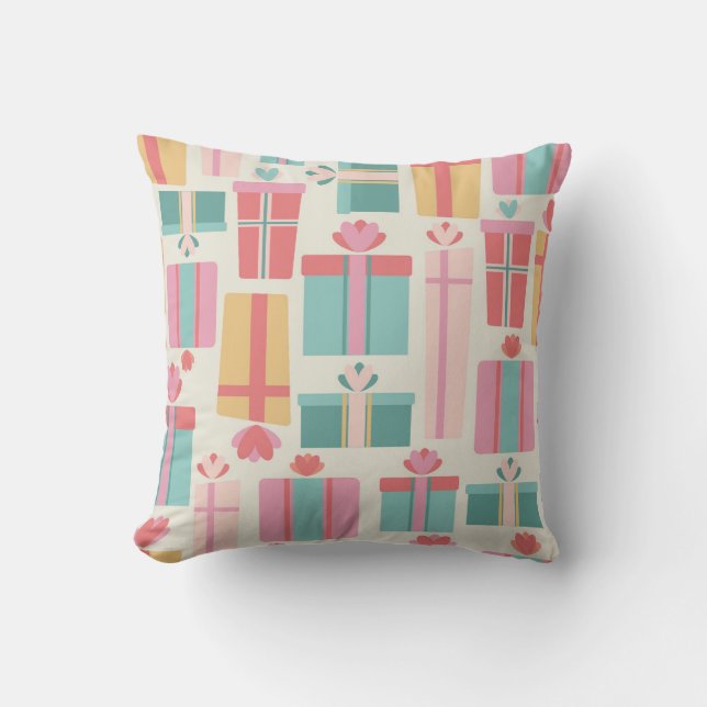 Patroon Pastelcadeaushoekjes Kussen (Voorkant)
