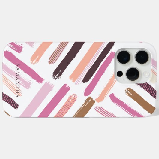  patroon penseelstreken Case-Mate iPhone case (Achterkant (horizontaal))