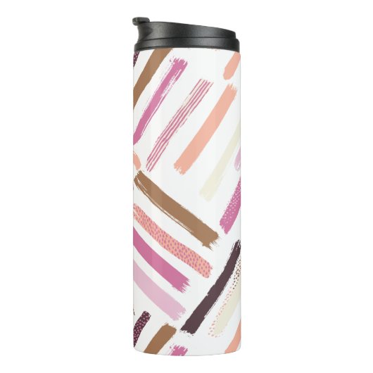 patroon penseelstreken thermosbeker (Geroteerd rechts)