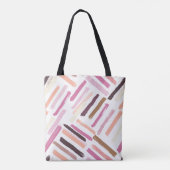  patroon penseelstreken tote bag (Achterkant)