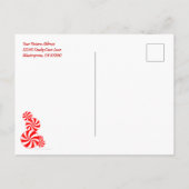 Patroon Pepermunt Vakantie Bewaarbare Datum Editab Briefkaart (Achterkant)