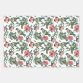 Patroon Pomegranaat en Lovevogels Inpakpapier Vel (Voorkant)