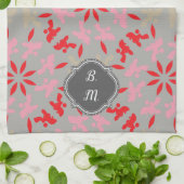 Patroon Poodle Monogram Theedoek (Gevouwen)