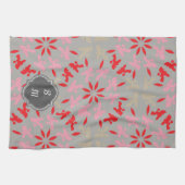 Patroon Poodle Monogram Theedoek (Horizontaal)