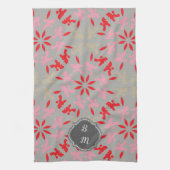 Patroon Poodle Monogram Theedoek (Verticaal)