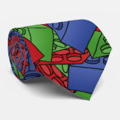 Patroon - Primaire kleurenkoppels Stropdas (Opgerold)