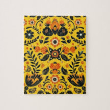 PATROON PUZZEL in Folk Art Design