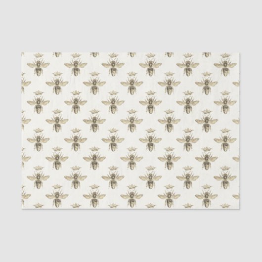  Patroon Queen Bee met middeleeuwse kroon Tissuepapier (Voorkant)