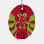 patroon Red Hakuna Matata Keramisch Ornament (Rechts)