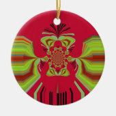 patroon Red Hakuna Matata Keramisch Ornament (Voorkant)
