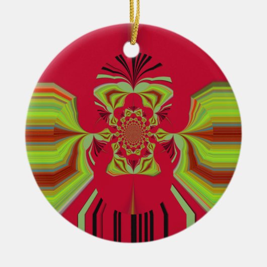 patroon Red Hakuna Matata Keramisch Ornament (Voorkant)
