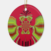 patroon Red Hakuna Matata Keramisch Ornament (Links)