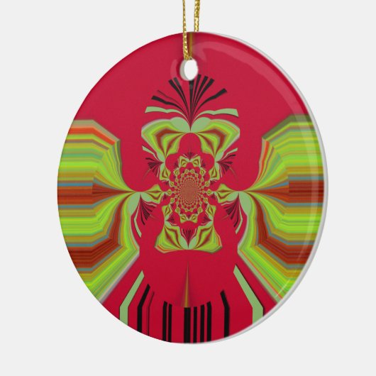 patroon Red Hakuna Matata Keramisch Ornament (Links)