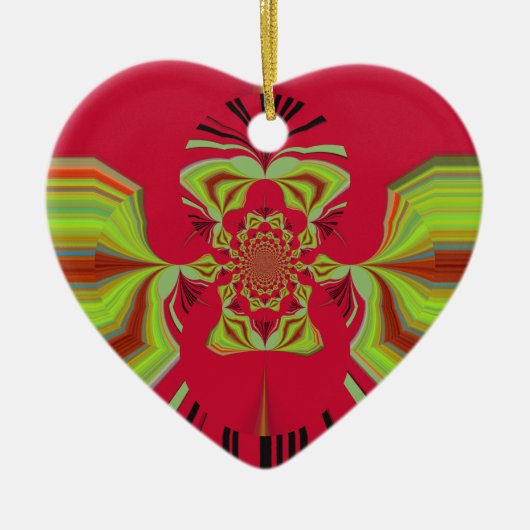 patroon Red Hakuna Matata Keramisch Ornament (Voorkant)