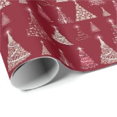 Patroon Red ID844 met mousserende kerstbomen Cadeaupapier (Rol Hoek)