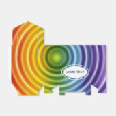 Patroon: regenboogrimpels + jouw tekst bedankdoosjes (Uitgevouwen)