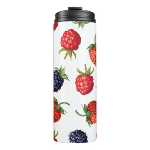 patroon rijpe bessen thermosbeker