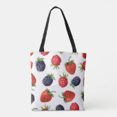 patroon rijpe bessen tote bag (Achterkant)