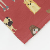 patroon rode achtergrond fleece deken (Hoek)