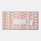 Patroon rode apen bureaumat (Keyboard & Muis)