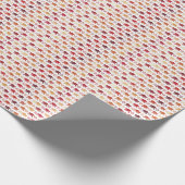 Patroon rode apen cadeaupapier (Hoek)