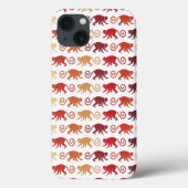 Patroon rode apen Case-Mate iPhone case (Achterkant)