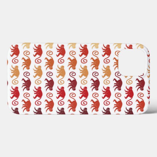 Patroon rode apen Case-Mate iPhone case (Achterkant (horizontaal))