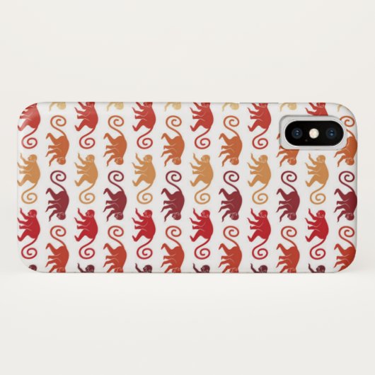 Patroon rode apen Case-Mate iPhone case (Achterkant (horizontaal))