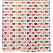 Patroon rode apen douchegordijn (Voorkant)