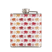 Patroon rode apen heupfles (Achterkant)