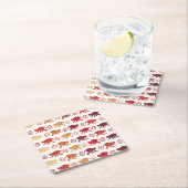 Patroon rode apen kartonnen onderzetters (Insitu)