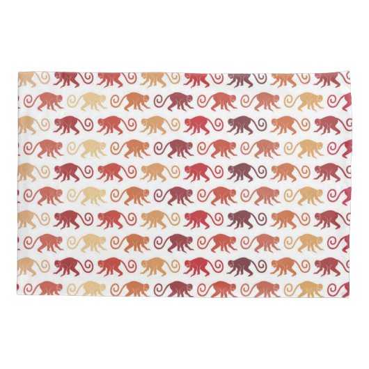 Patroon rode apen kussensloop (Achterkant-Links)