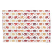 Patroon rode apen kussensloop (Voorkant-Links)