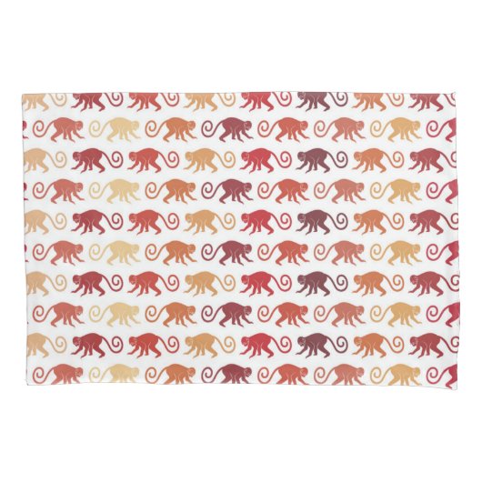 Patroon rode apen kussensloop (Voorkant-Links)