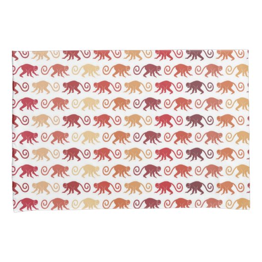 Patroon rode apen kussensloop (Voorkant-Rechts)