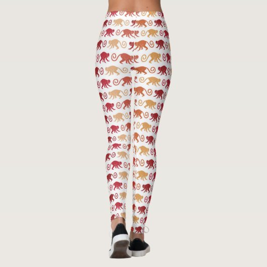 Patroon rode apen leggings (Achterkant)