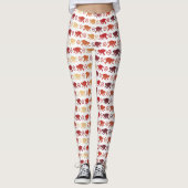 Patroon rode apen leggings (Voorkant)