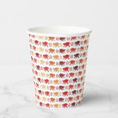 Patroon rode apen papieren bekers (Rechts)