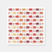 Patroon rode apen servet (Voorkant)