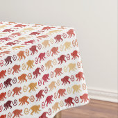 Patroon rode apen tafelkleed (Voorbeeld)