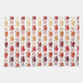 Patroon rode apen theedoek (Horizontaal)