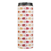 Patroon rode apen thermosbeker (Achterkant)