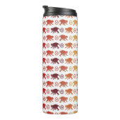 Patroon rode apen thermosbeker (Geroteerd rechts)