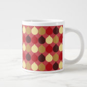 Patroon rode centimeter voor geometrische ijkpunte grote koffiekop (Rechts)