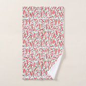Patroon rode Chili Peppers Bad Handdoek (Handdoek)