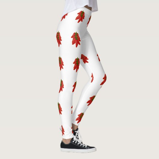 Patroon rode Chili Peppers Leggings (Rechts)