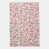 Patroon rode Chili Peppers Theedoek (Verticaal)