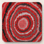 Patroon rode cirkelvormer bier onderzetter (Voorkant)